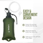 LoGest Portable Foldable Water Filter Bag with Hose - Portable Personal Water Filtration Survival - for Emergency Kits Outdoor Activities and Hiking - Water Filter Camping Travel Survival Backpacking