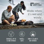 Light My Fire Flint Fire Starter Ferro Rod Survival Tool Fire Steel Army - Bushcraft Gear PRO Flint and Steel Magnesium Fire Starter Kit 3/8” 2-in-1 Fire Starters for Campfires-12,000 Strikes