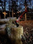 Edward Tools Wood Axe - Heavy Duty Small Camp Hatchet with Sheath - for Splitting Wood, Kindling - Forged Steel Blade with No Slip Handle - Throwing Hatchet and Axe