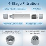 Yuclet 4 Pack Water Filter Straw, Portable Personal Water Filtration System, Water Purifier Survival, Emergency Preparedness for Camping Hiking Drinking Travel Hunting and Family Outing