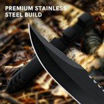 Dispatch Fixed Blade Hunting Knife with Sheath, 12-inch Survival Knives for Men Tactical Bowie Knife with Non-Slip Handle for Bushcraft, Outdoor Camping