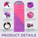 Clostnature Sleeping Bag for Adults and Kids - Lightweight Camping Sleeping Bag for Girls, Boys, Youths, Ultralight Backpacking Sleeping Bag for Cold Weather - Compression Sack Included(Left Zipper)
