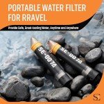 Personal Straw Water Filter to purify Water, Emergency Water Straws Portable Gear for Hiking, Camping, Travel, Fishing, Outing and Emergency Preparedness （1 Filter Cartridge ）