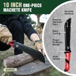 Mossy Oak Hatchet and Machete Knife Set with Sheath, One-Piece Axe & Hunting Knives with Paracord Handle, Zoomable Flashlight, Many Other Tools, Ideal Gift for Men Who Likes Hunting Outdoor Adventure