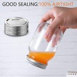128-Count, Regular Mouth Canning Lids for Ball, Kerr Jars - Split-Type Metal Mason Jar Lids for Canning - Food Grade Material, 100% Fit & Airtight for Regular Mouth Jars