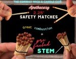 Apothecary Safety Matches, refill, 100pk (50 Count-RED)