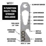 UCO Titan Fire striker Ferro Rod Fire Starting Survival Tool with Tether and Multitool, 20,000+ Strikes
