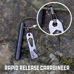 UCO Titan Fire striker Ferro Rod Fire Starting Survival Tool with Tether and Multitool, 20,000+ Strikes