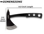 Perfect Point Throwing Axe – Black/Satin Finish Stainless Steel Blades and Black Stainless Steel Handle, Includes Nylon Sheath, Full Tang Construction, Well Balanced, Throwing Sport Axes – PP-107B
