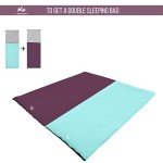 WERTYCITY Warm Weather Sleeping Bag - Portable, Waterproof, Compact Lightweight, Packable with Compression Sack for Camping Backpacking Hiking, for Kids, Teens Adults - Spring Summer Fall(Claret Red)