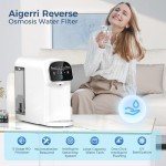 Countertop Reverse Osmosis System Water Filter with UV, 5:1 Pure to Drain, 5 Stage RO Water Filtration, Portable No Installation Water Purifier, Countertop Filtration for Home, Off White