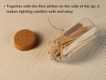 Noblesse Colored Safety Matches | 4-Inch Long Matches in Glass Jar | Perfect for Lighting Candles | 150 Pıeces | 10 Candles And Extra Empty Jar Gıft (WHİTE)