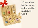 Noblesse Colored Safety Matches | 4-Inch Long Matches in Glass Jar | Perfect for Lighting Candles | 150 Pıeces | 10 Candles And Extra Empty Jar Gıft (WHİTE)