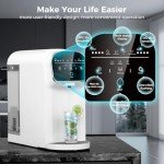 Countertop Reverse Osmosis System Water Filter with UV, 5:1 Pure to Drain, 5 Stage RO Water Filtration, Portable No Installation Water Purifier, Countertop Filtration for Home, Off White