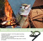 Fire Starter Survival Tool, Ferro Rod Fire Starter Kit & Backpacking Multitool, Fire Starter Survival (Green, Length:3.15"(8cm) Diameter:1/3"(8mm))