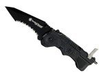 Smith & Wesson 1st Response SW911B 8.2in High Carbon S.S. Assisted Opening Knife with 3.4in Serrated Tanto Blade and Nylon Handle for Outdoor, Tactical, Survival and EDC