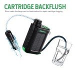 Greeshow Electric Portable Water Filter with Reusable 0.01 Micron Filter for Camping, Hiking, Survival with 3000mAh Portable Power Bank, Suport USB/Solar/Hand Crank Charing (Set of 2 Filters)