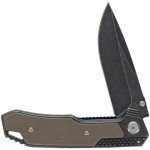 Smith & Wesson SW609 8.3in High Carbon S.S. Folding Knife with 3.6in Drop Point Blade and Stonewashed G-10 Handle for Outdoor, Tactical, Survival and EDC