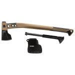 Gerber Gear Bushcraft Axe - Camping Survival Bushcraft Axe with Sheath - Features Hammerhead & Water-Resistant Compartments - Coyote Brown