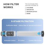 SurviMate 5-Stage 0.01μm Ultra-Filtration Filtered Water Bottle, BPA-Free Material, NSF/ANSI 42&372 Certified, Portable Water Filter Bottle for Survival, Camping, Hiking, and Emergency Use