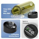 SurviMate 5-Stage 0.01μm Ultra-Filtration Filtered Water Bottle, BPA-Free Material, NSF/ANSI 42&372 Certified, Portable Water Filter Bottle for Survival, Camping, Hiking, and Emergency Use