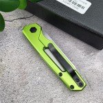Generic 6.7in EDC Pocket Folding Knife, Assisted Button lock knife Knife for Men, 8Cr13Mov Blade, Aviation Aluminum Green Handle with Belt Clip, Portable for Camping Survival