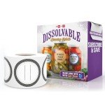 MESS Dissolvable Canning Labels – 200 Black 2" Removable Mason Jar Stickers for Jars, Containers, Homemade Jam, and Food Storage