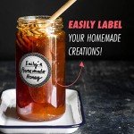 MESS Dissolvable Canning Labels – 200 Black 2" Removable Mason Jar Stickers for Jars, Containers, Homemade Jam, and Food Storage