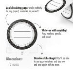 MESS Dissolvable Canning Labels – 200 Black 2" Removable Mason Jar Stickers for Jars, Containers, Homemade Jam, and Food Storage
