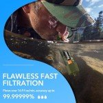 Personal Straw Water Purifier - Mini Water Filtration System, Straw Water Purification System, Portable Filter - Outdoor Emergency and Survival Gear for Hiking, Camping Accessories, Travel Activities