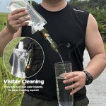 Personal Straw Water Purifier - Mini Water Filtration System, Straw Water Purification System, Portable Filter - Outdoor Emergency and Survival Gear for Hiking, Camping Accessories, Travel Activities