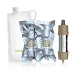Miniwell L630 Portable Water Filter with Upgraded Vacuum Packaging - 25 Year Storage, Long Lasting and Versatile Usage Options, 2 Pack Filter and 1L Bottles