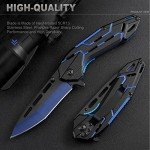 VIFUNCO Pocket Knife for Men, EDC Tactical Knife with Clip, Liner Lock, Stainless Steel Sharp Pocket Knives for Outdoor, Survival Camping Hiking, Gifts for Dad Him Husband