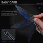 VIFUNCO Pocket Knife for Men, EDC Tactical Knife with Clip, Liner Lock, Stainless Steel Sharp Pocket Knives for Outdoor, Survival Camping Hiking, Gifts for Dad Him Husband