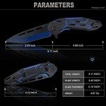 VIFUNCO Pocket Knife for Men, EDC Tactical Knife with Clip, Liner Lock, Stainless Steel Sharp Pocket Knives for Outdoor, Survival Camping Hiking, Gifts for Dad Him Husband