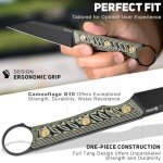 NedFoss RAVEN EDC Fixed Blade Knife with Sheath, 3.4" 14C28N Steel Hunting Knife with G10 Handle, Camping Fixed Blade Small EDC Knives for Hiking, Survival