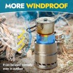 CANWAY Wood Stove, Windproof Backpacking Survival Stove