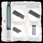 NESAYVER Fire Starter Survival Tool,6 x1/2 in Thick Hexagon Ferro Rod Fire Striker Kit with Paracord Lanyard for Hiking, Camping, Emergency Flint and Steel Up to 20000 Strikes, Tinder Rope Green