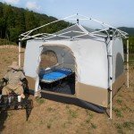 REDCAMP Canopy Camping Tent for Pop Up Canopy Tent, Inner Tent with Mesh Window, Converts Straight Leg 10'x10' or 10'x20' Canopy into Camping Tent, Fits 4-6 Person, Khaki(Frame/Shelter NOT Included)