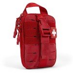 My Medic Sidekick - Camping Hiking and Backpacking First Aid Kit - 70 Items - HSA and FSA Eligible - Small Ifak Great for Travel or Motorcycle - Portable Emergency Kit – Red