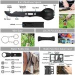 GPUSFAK Emergency Survival Kit, Camping First Aid Survival Kit with Molle Pouch for Earthquake Preparedness Outdoor Adventure, Black