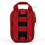 My Medic Sidekick - Camping Hiking and Backpacking First Aid Kit - 70 Items - HSA and FSA Eligible - Small Ifak Great for Travel or Motorcycle - Portable Emergency Kit – Red