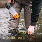 GRAYL GeoPress 24 oz Water Purifier Bottle - Filter for Hiking, Camping, Survival, Travel (Black Camo)
