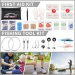 GPUSFAK Emergency Survival Kit, Camping First Aid Survival Kit with Molle Pouch for Earthquake Preparedness Outdoor Adventure, Black