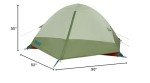 Kelty Discovery Trail Backpacking Tent, Lightweight and Easy to Setup Backpacking Shelter with 2 Aluminum Poles, Single Door Single Vestibule, Stuff Sack Included