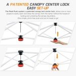 EAGLE PEAK Pop Up Canopy Tent with Wheeled Carry Bag, 8 Stakes, 4 Ropes, 4 Weight Bags, Easy Set Up Tent Canopy, 10x10 ft, 100sqft of Shade, Blue