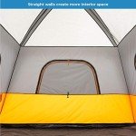 CORE 6 Person Straight Wall Cabin Tent | Portable Camp Tent with Carry Bag for Outdoor Car Camping | Included Gear Loft Organizer for Camping Accessories