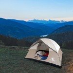 4 Person Camping Tent - Water-Resistant Family Tent for Camping with Removable Rain Fly, Storage Pocket, and Carrying Bag by Wakeman Outdoors (Tan)