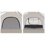 4 Person Camping Tent - Water-Resistant Family Tent for Camping with Removable Rain Fly, Storage Pocket, and Carrying Bag by Wakeman Outdoors (Tan)