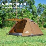Camppal 2-3 Person Backpacking Tent, Waterproof Windproof 4 Season Tent for Camping, Easy Setup 2 Person Tent for Backpacking, Hiking, Hunting, Motor Cycling & Biking